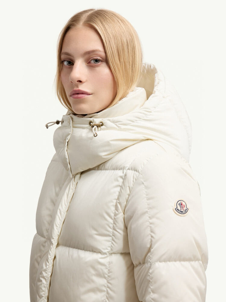 Moncler Litte women's mid-length down jacket- White - Image 6