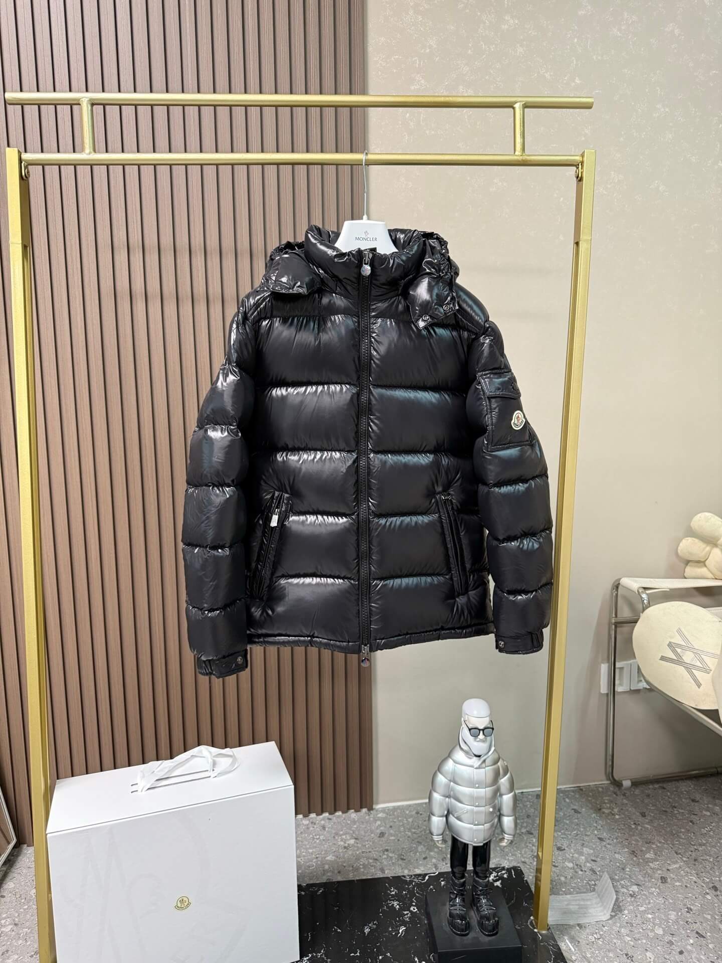 Moncler Maya Short Down Jacket- Black