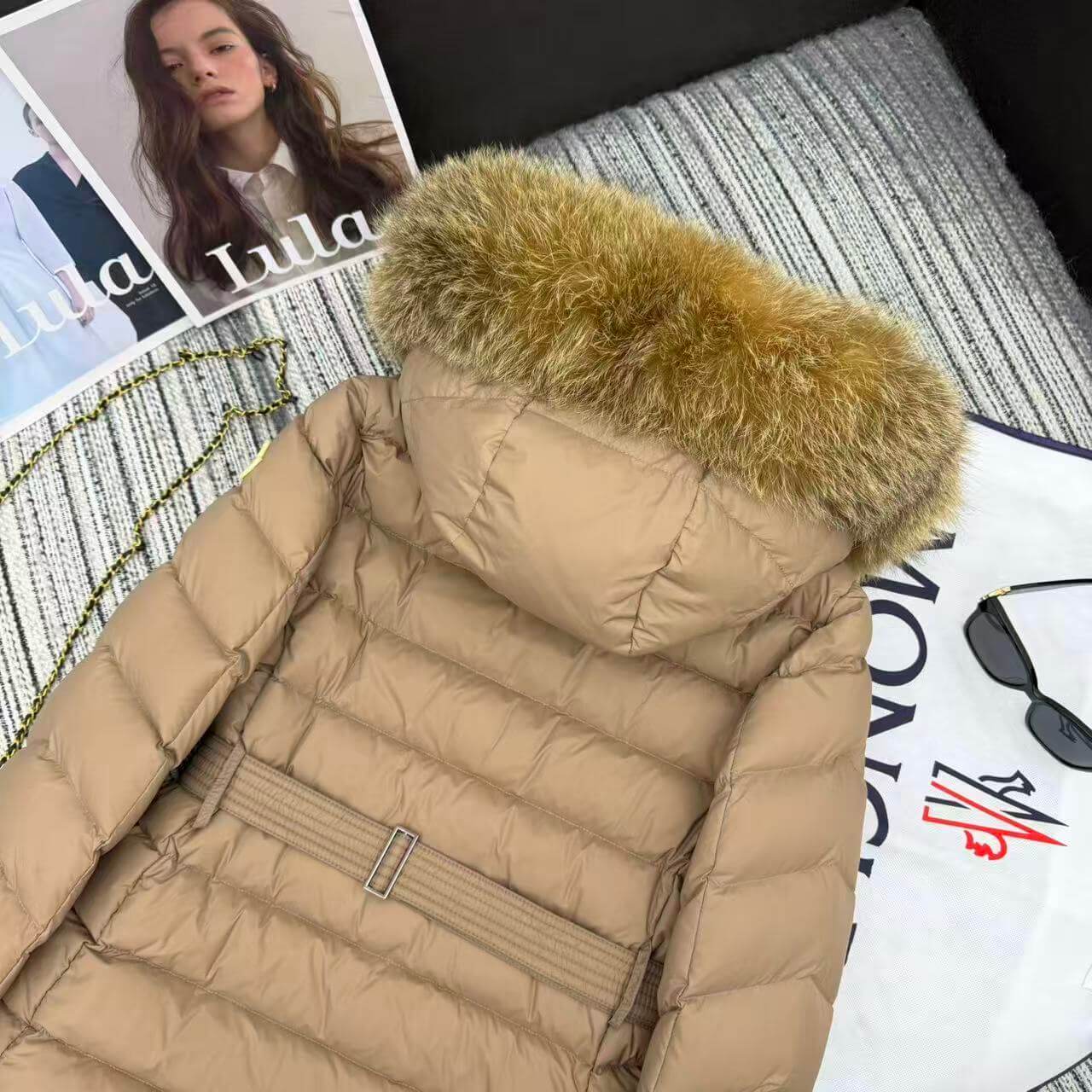 Moncler Tatie Women's Down Jacket- Beige - Image 8