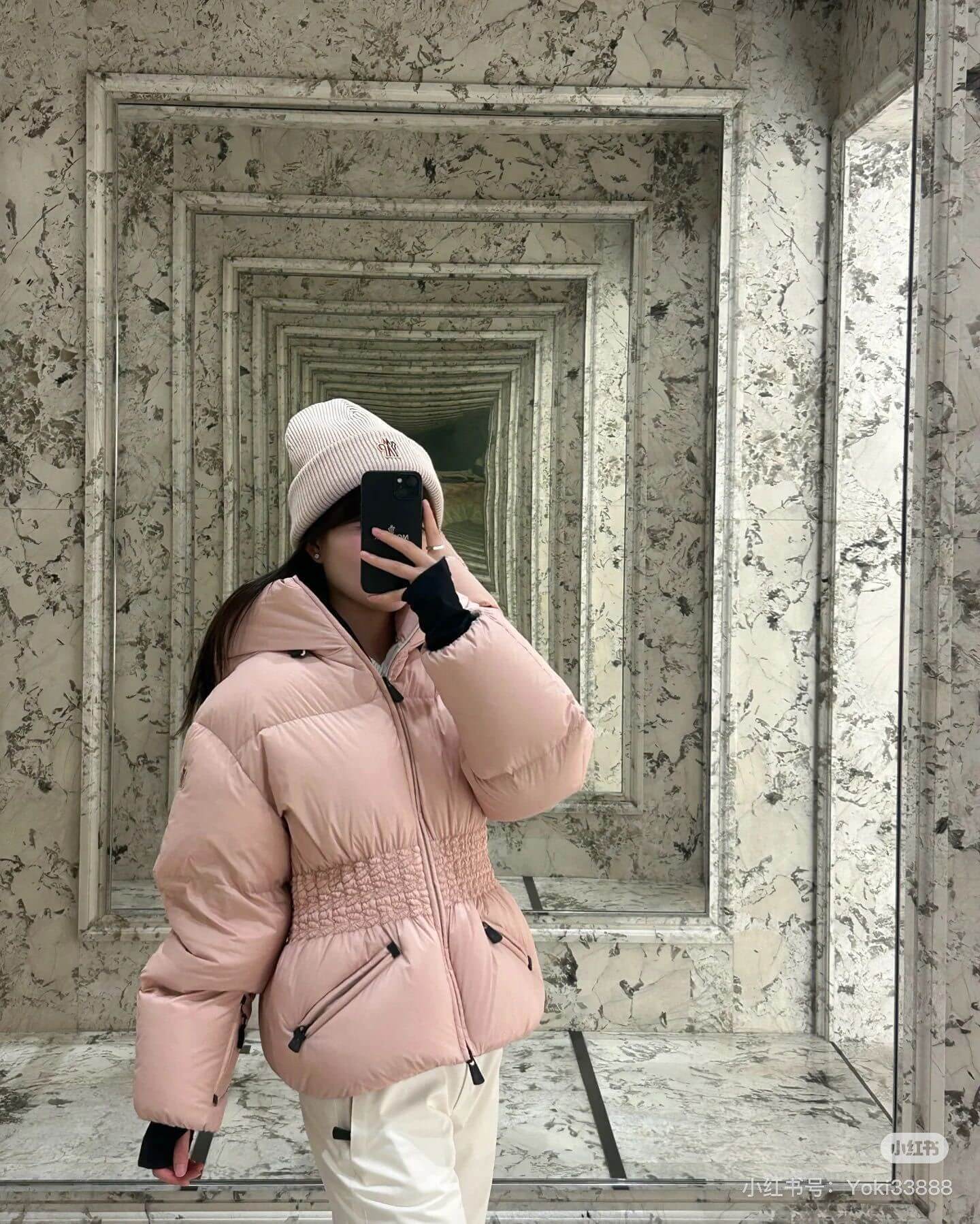 Moncler Wollemi Hooded Women's Down Jacket- Pink - Image 12