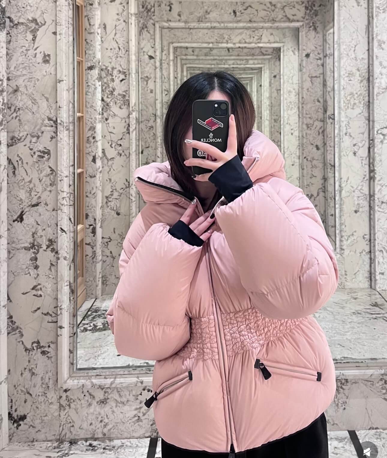 Moncler Wollemi Hooded Women's Down Jacket- Pink - Image 15