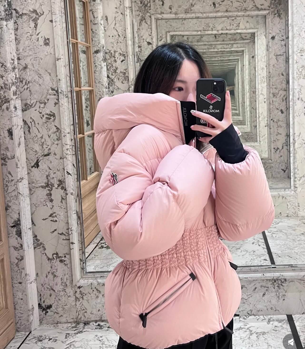 Moncler Wollemi Hooded Women's Down Jacket- Pink - Image 17