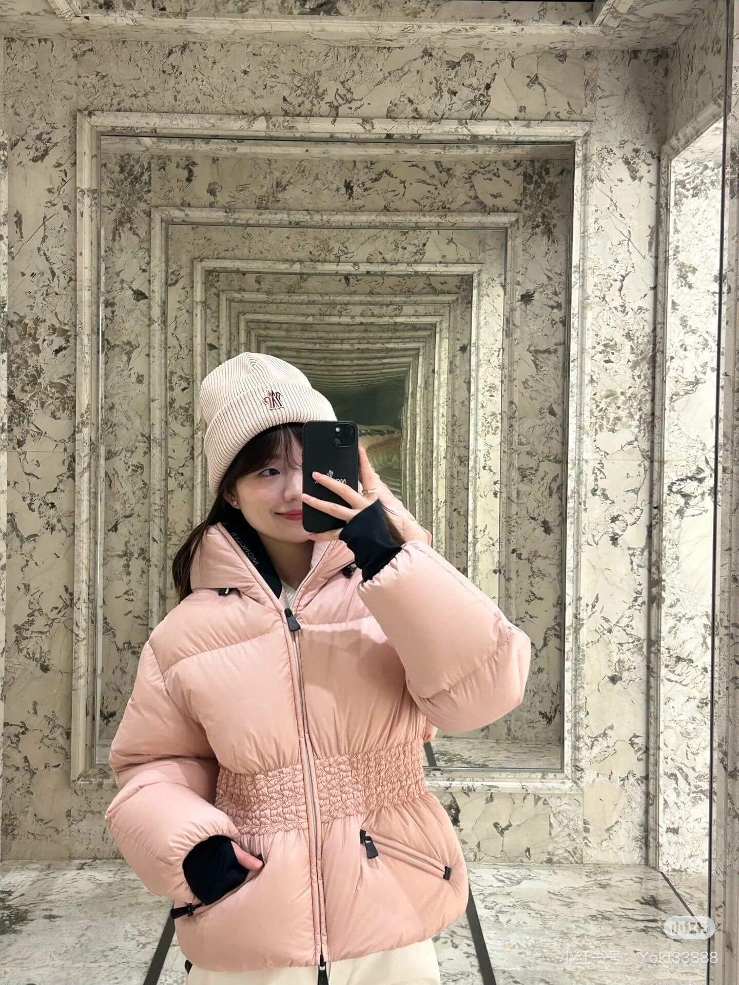 Moncler Wollemi Hooded Women's Down Jacket- Pink - Image 11