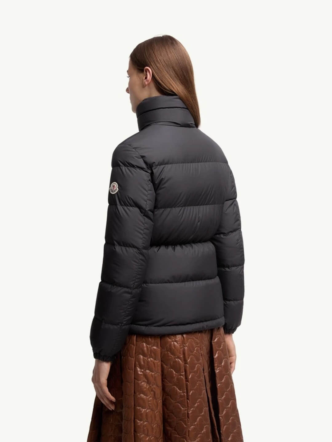 Moncler puffer with stand-up collar women's down jacket- Black - Image 11