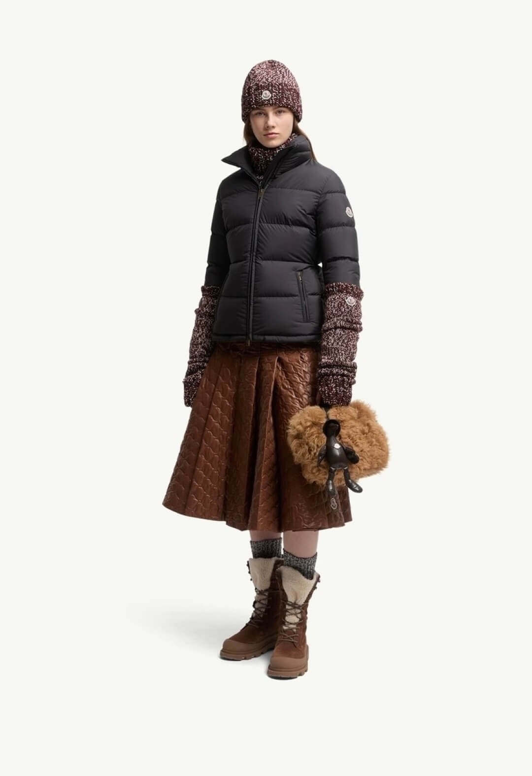 Moncler puffer with stand-up collar women's down jacket- Black - Image 13