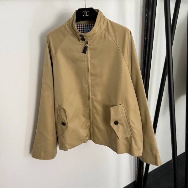 Prada Beige Jacket with Gingham Lining