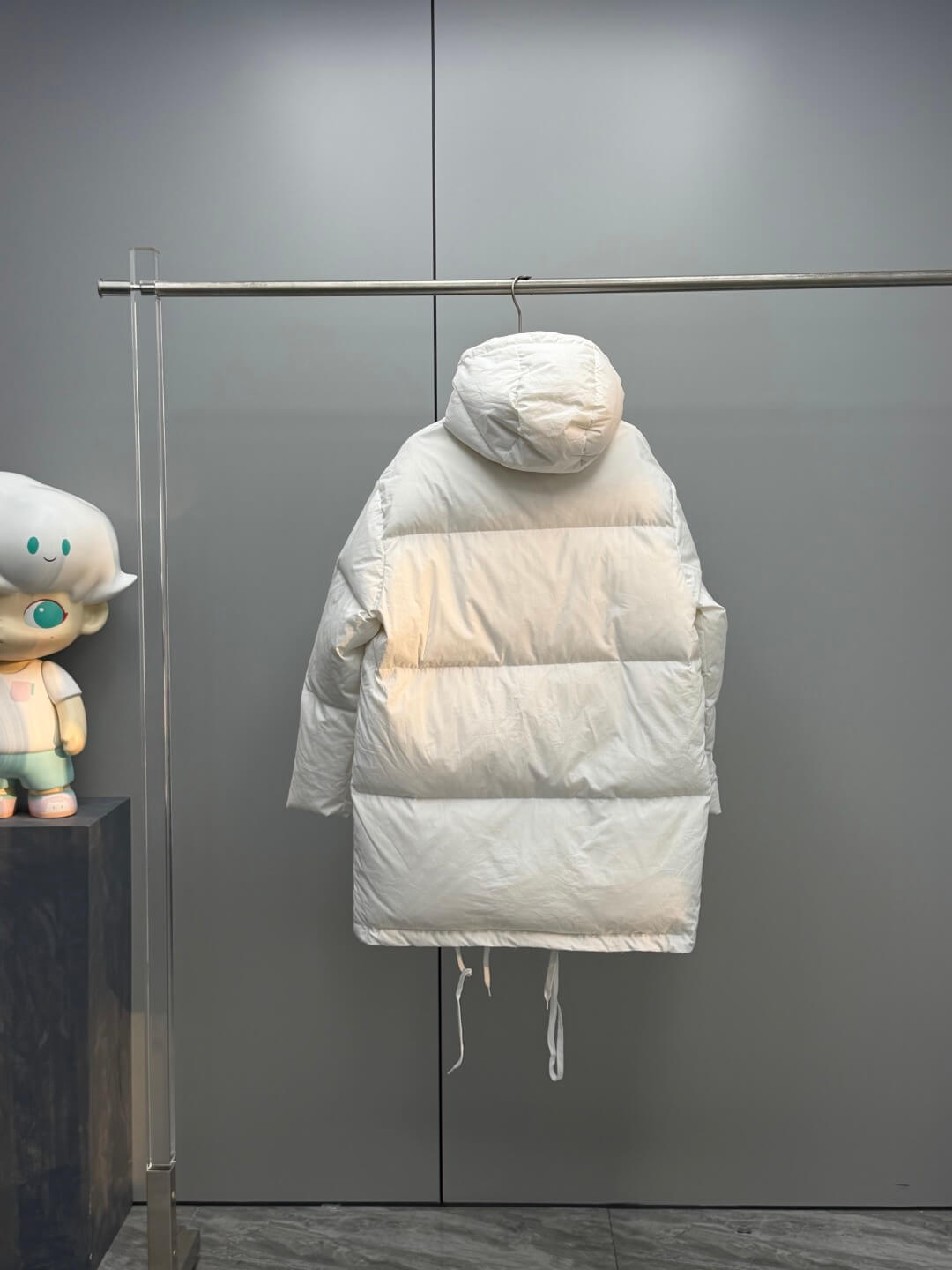 Prada Oversized Hooded Shell- Women's Down Jacket- White - Image 9