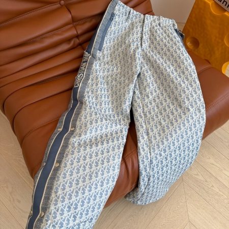 Christian Dior Classic Presbyopia Pattern Ski Series Cotton Pants – Blue/White