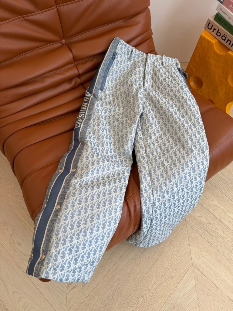 Christian Dior Classic Presbyopia Pattern Ski Series Cotton Pants – Blue/White