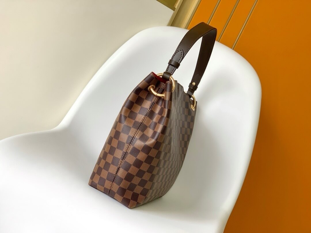 Louis Vuitton Graceful PM Shoulder Bag in Damier Ebene Canvas - Image 7