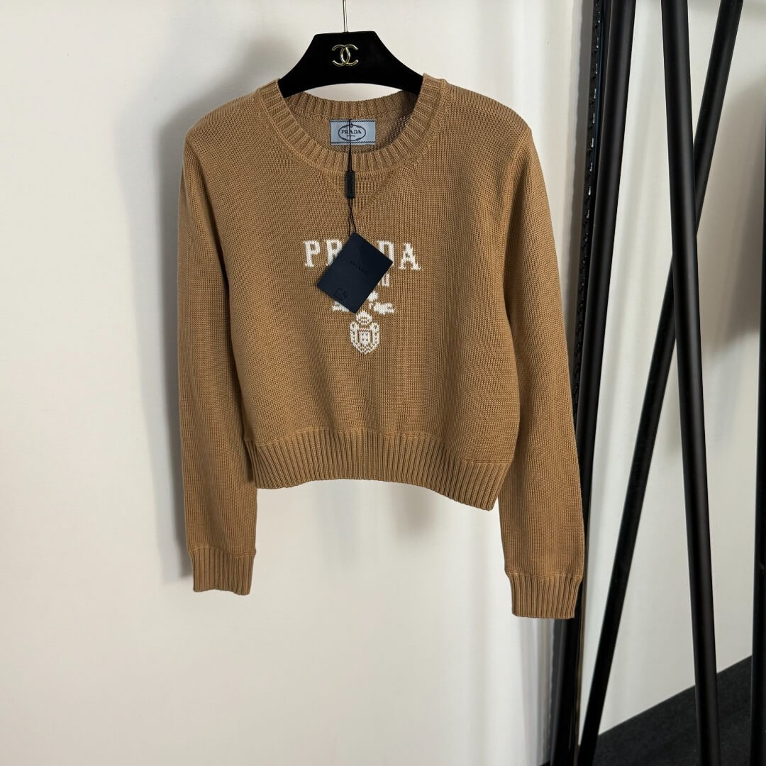 Prada Black Milano Knit Crewneck Sweater - Image 3