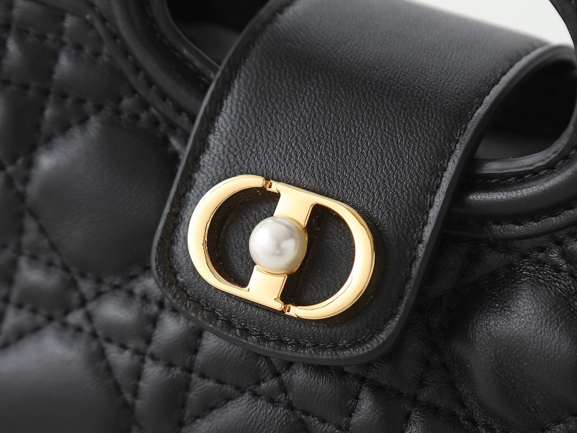 Dior Jolie Top Handle Mini Bag in Black Cannage Leather - Image 7