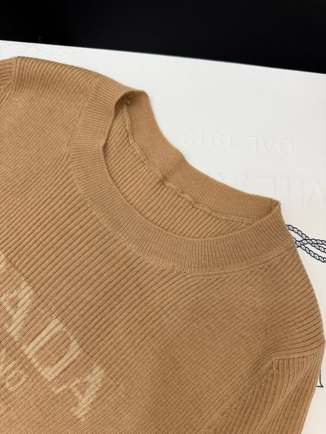 Prada Milano Logo Ribbed Knit Sweater. - Image 7