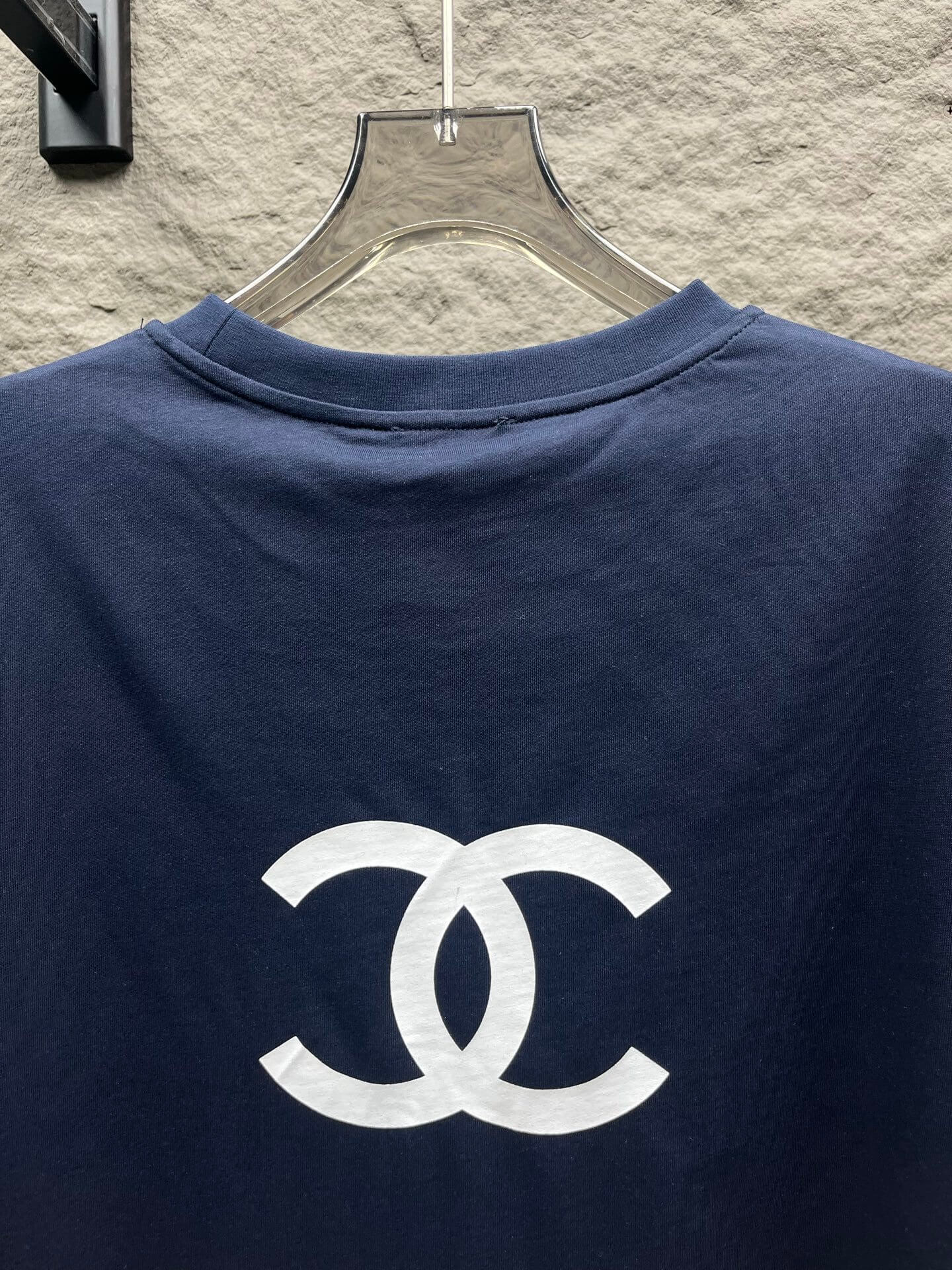 Chanel CC Logo Long-Sleeved T-Shirt – White / Black - Image 2