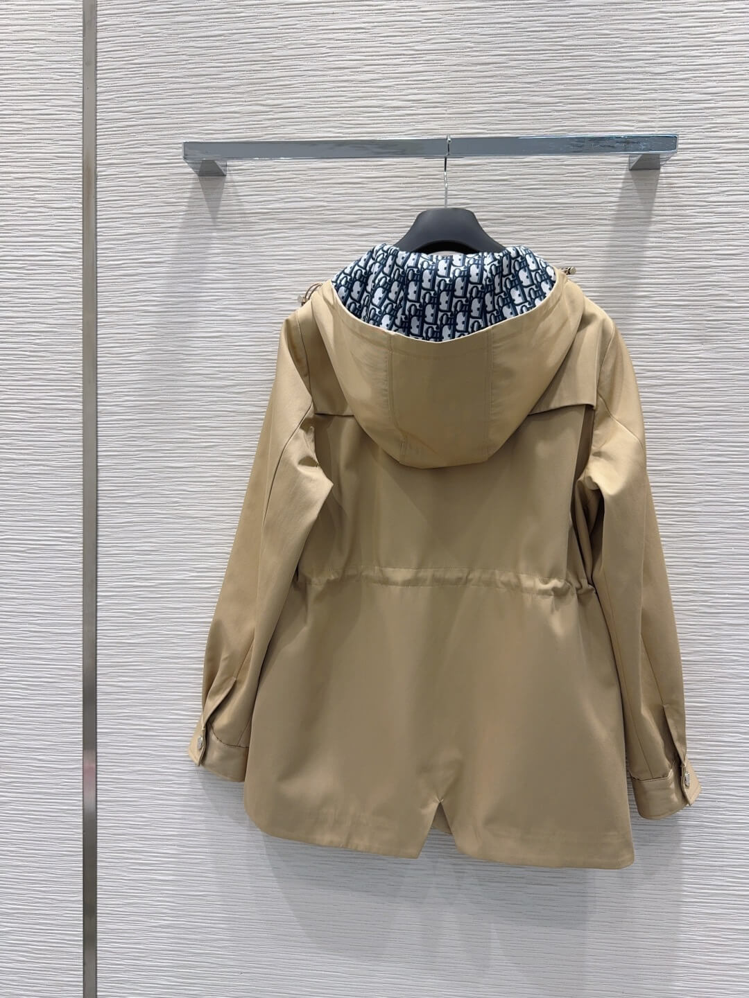 Dior Hooded Anorak With Oblique Lining – Black - Image 5