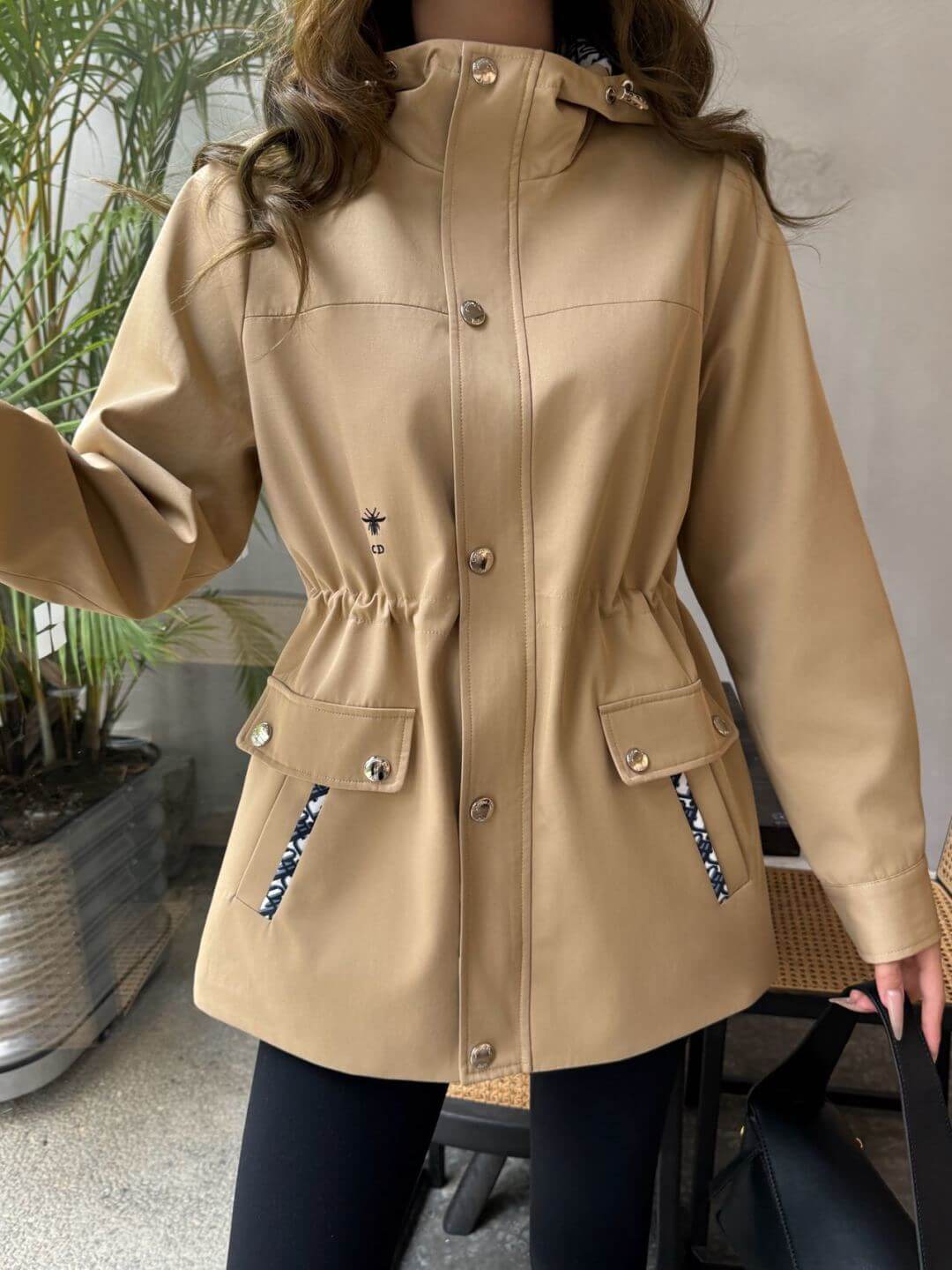 Dior Hooded Anorak With Oblique Lining – Black - Image 4