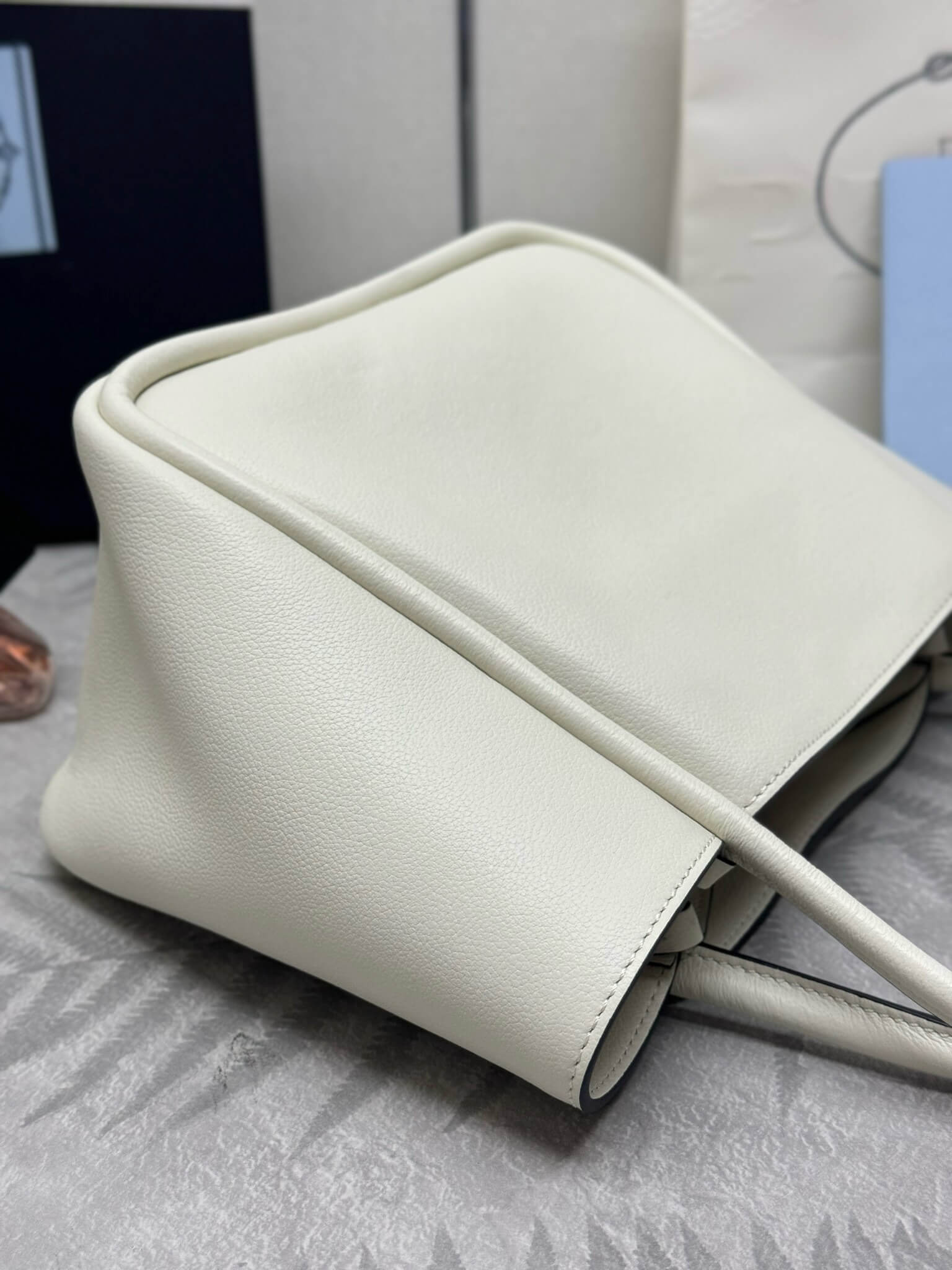 Prada Medium Calfskin Darling Shoulder Bag – White - Image 6