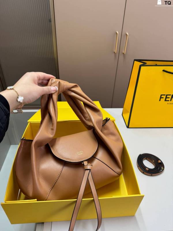Fendi Spy Bag in Brown Calfskin Leather
