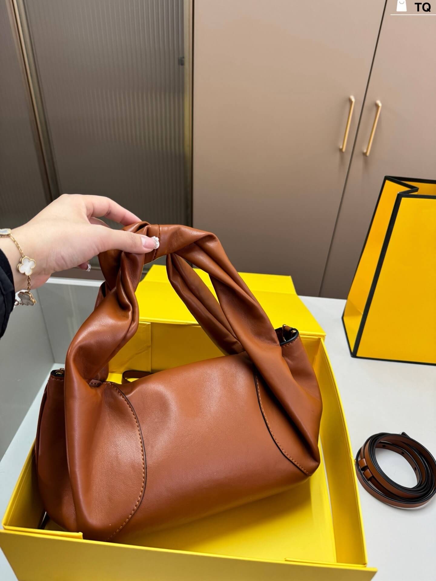 Fendi Spy Bag in Brown Calfskin Leather - Image 4