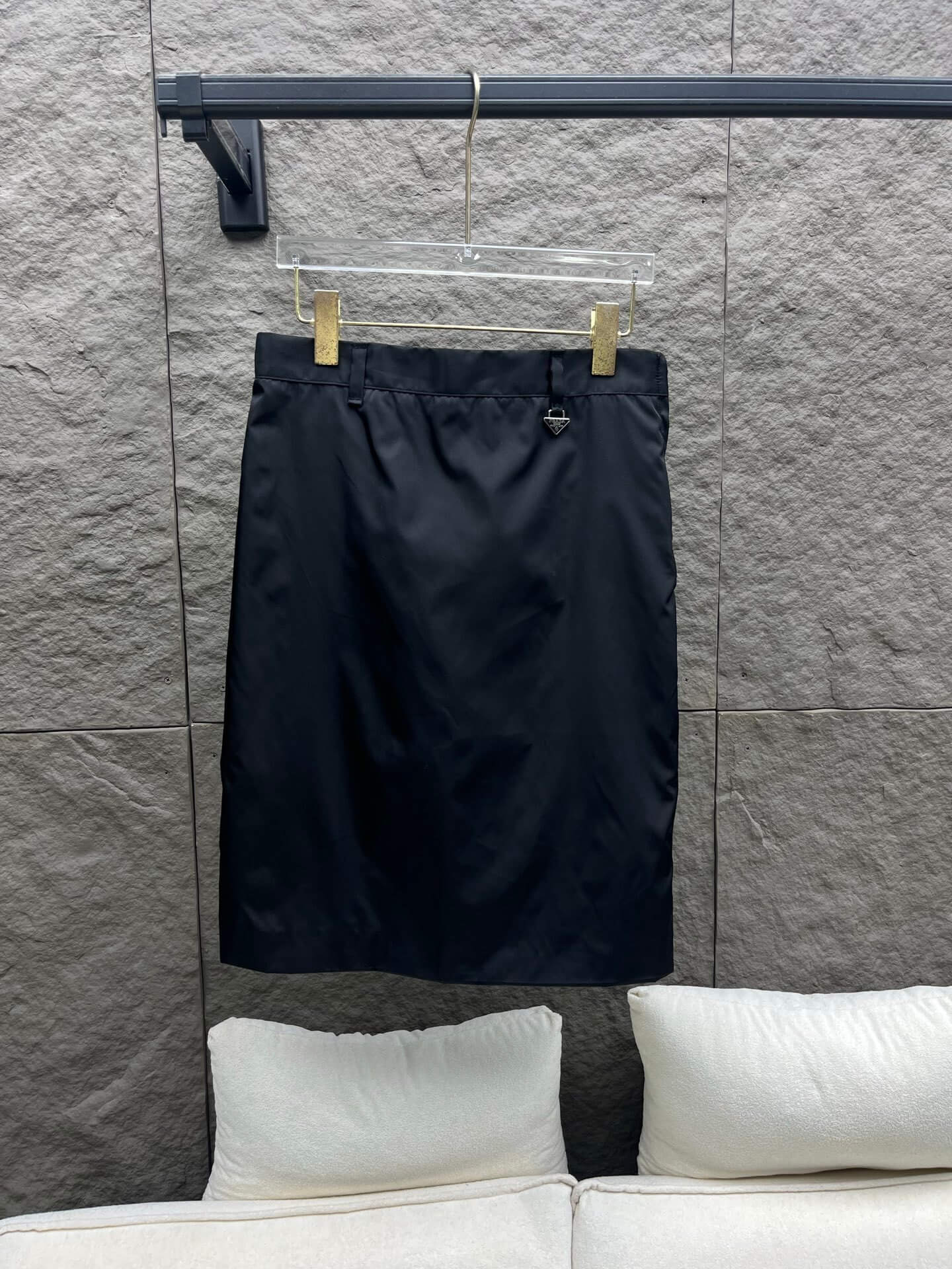 Prada Black Re-Nylon High-Waisted Straight Skirt