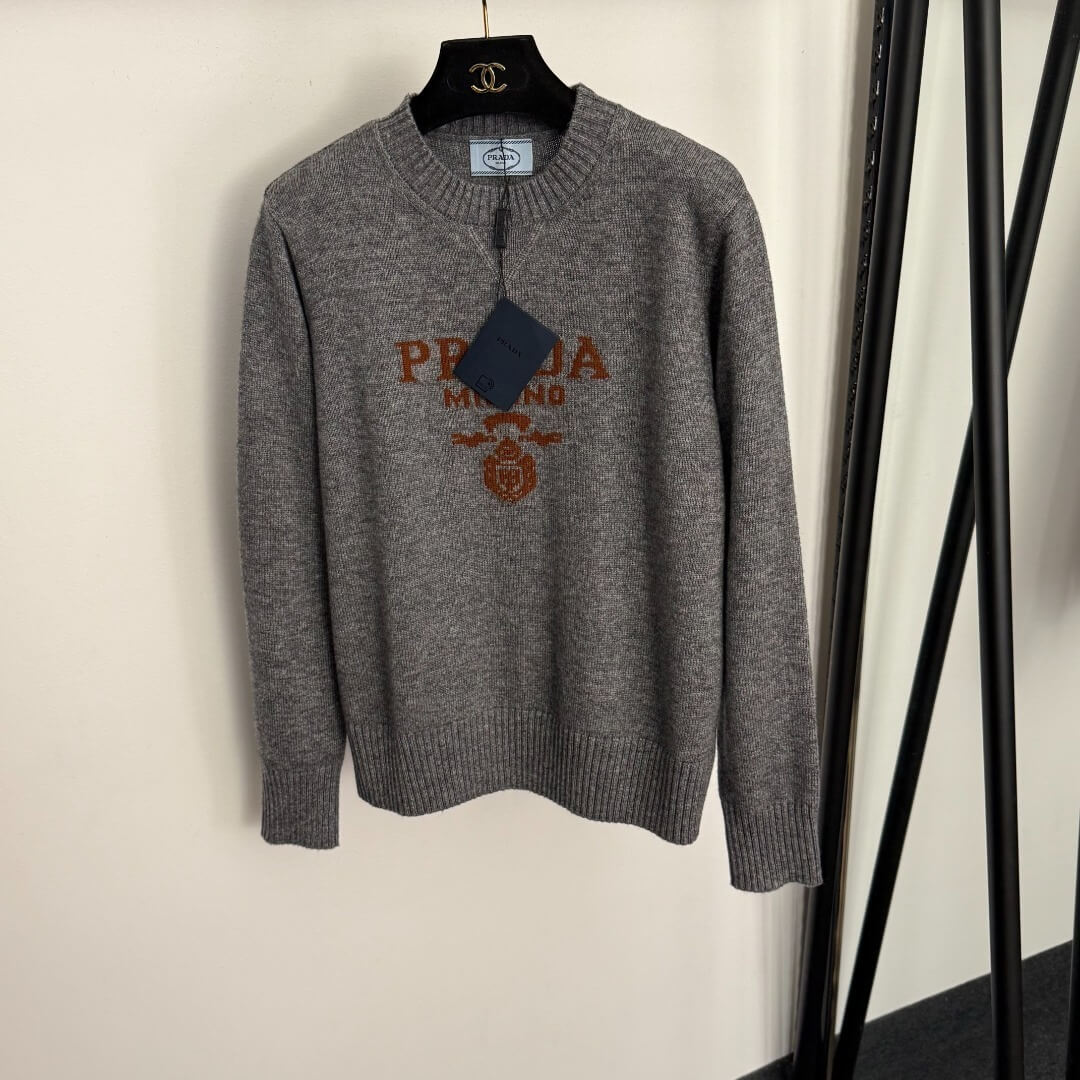 Prada Dark Coffee Milano Knit Sweater - Image 4