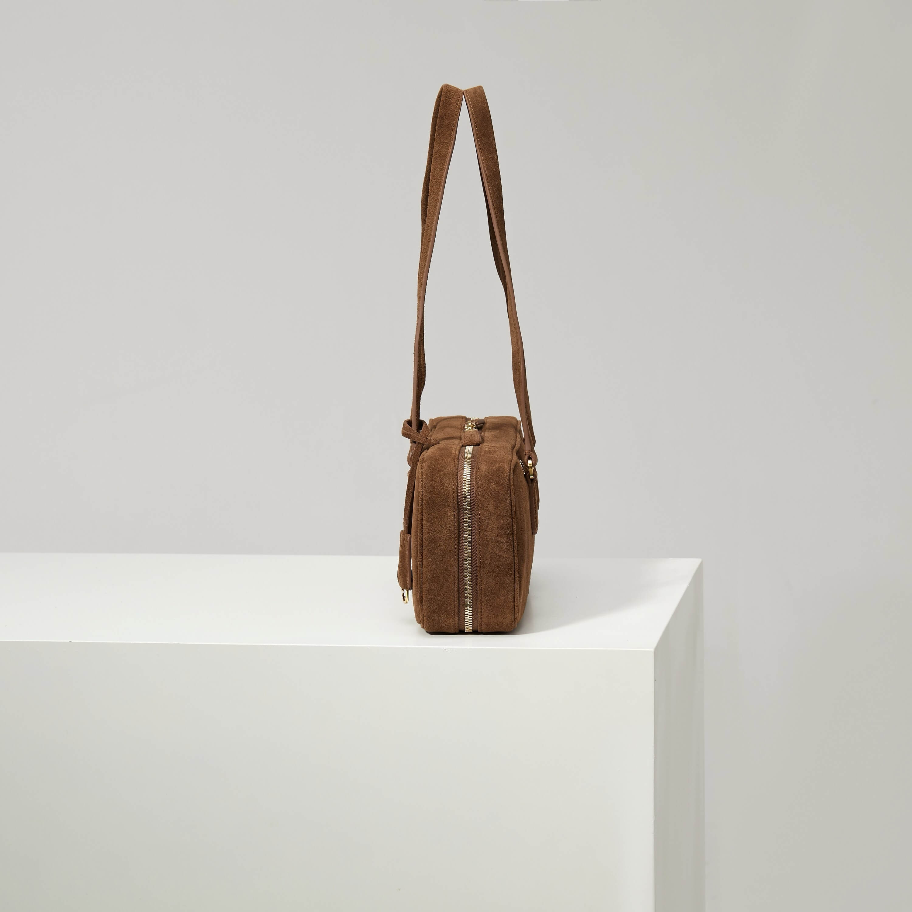 Prada Medium Leather Shoulder Bag – Caramel Brown (“Caramel 0”) - Image 2