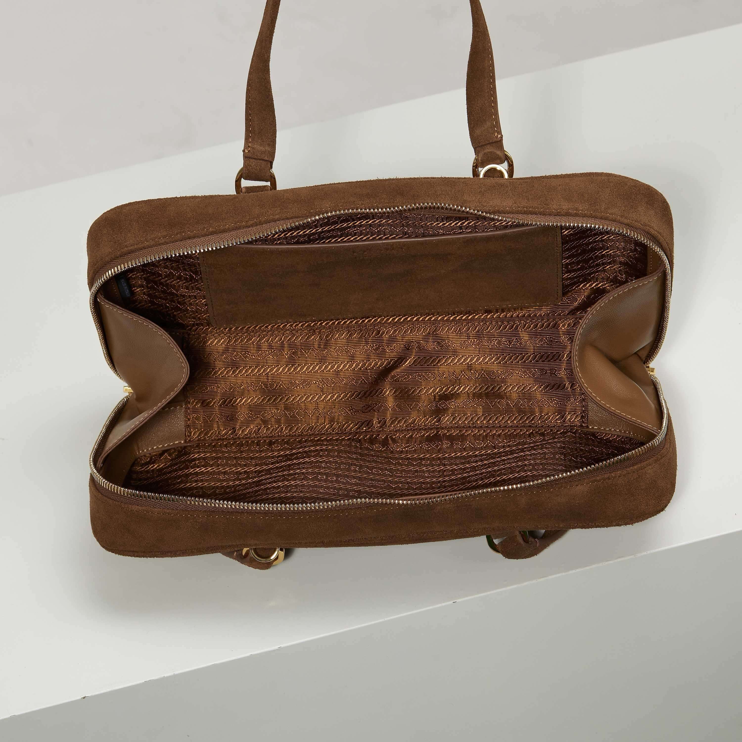 Prada Medium Leather Shoulder Bag – Caramel Brown (“Caramel 0”) - Image 6