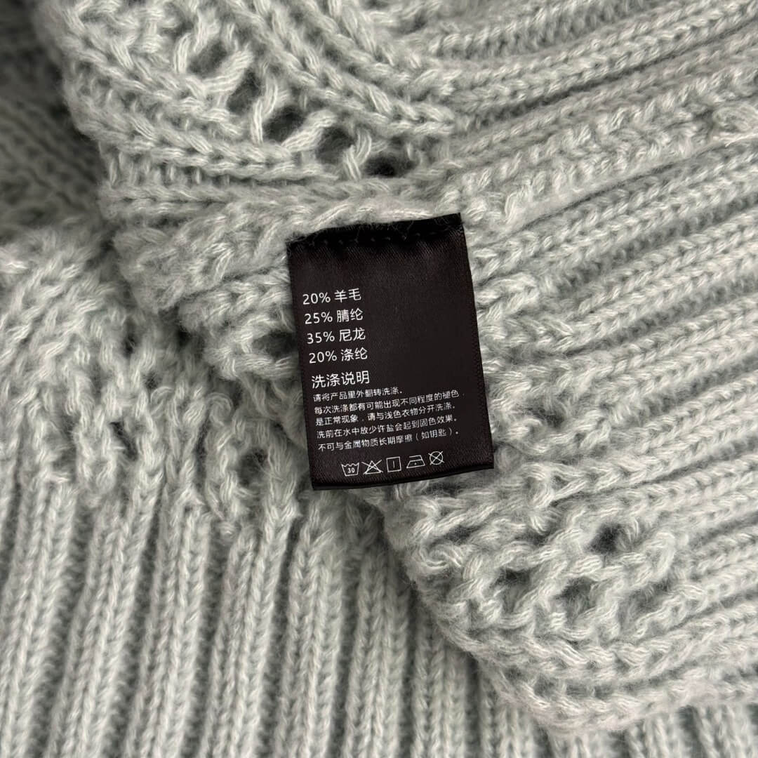 Chanel Green Bow Cut-Out Long-Sleeved Knit Sweater - Image 8