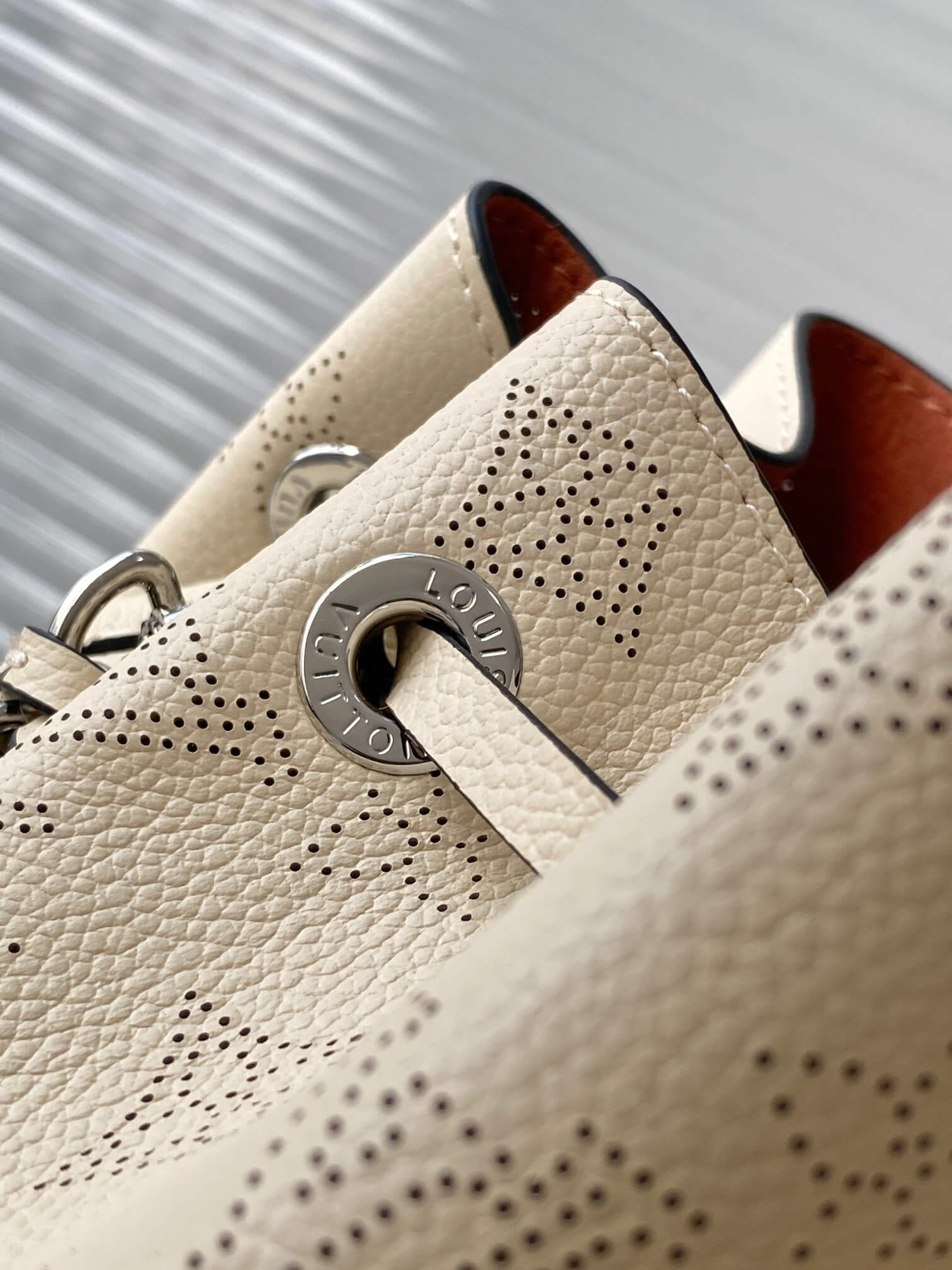 Louis Vuitton Bella Tote Bag in Galet Mahina Perforated Calfskin - Image 6