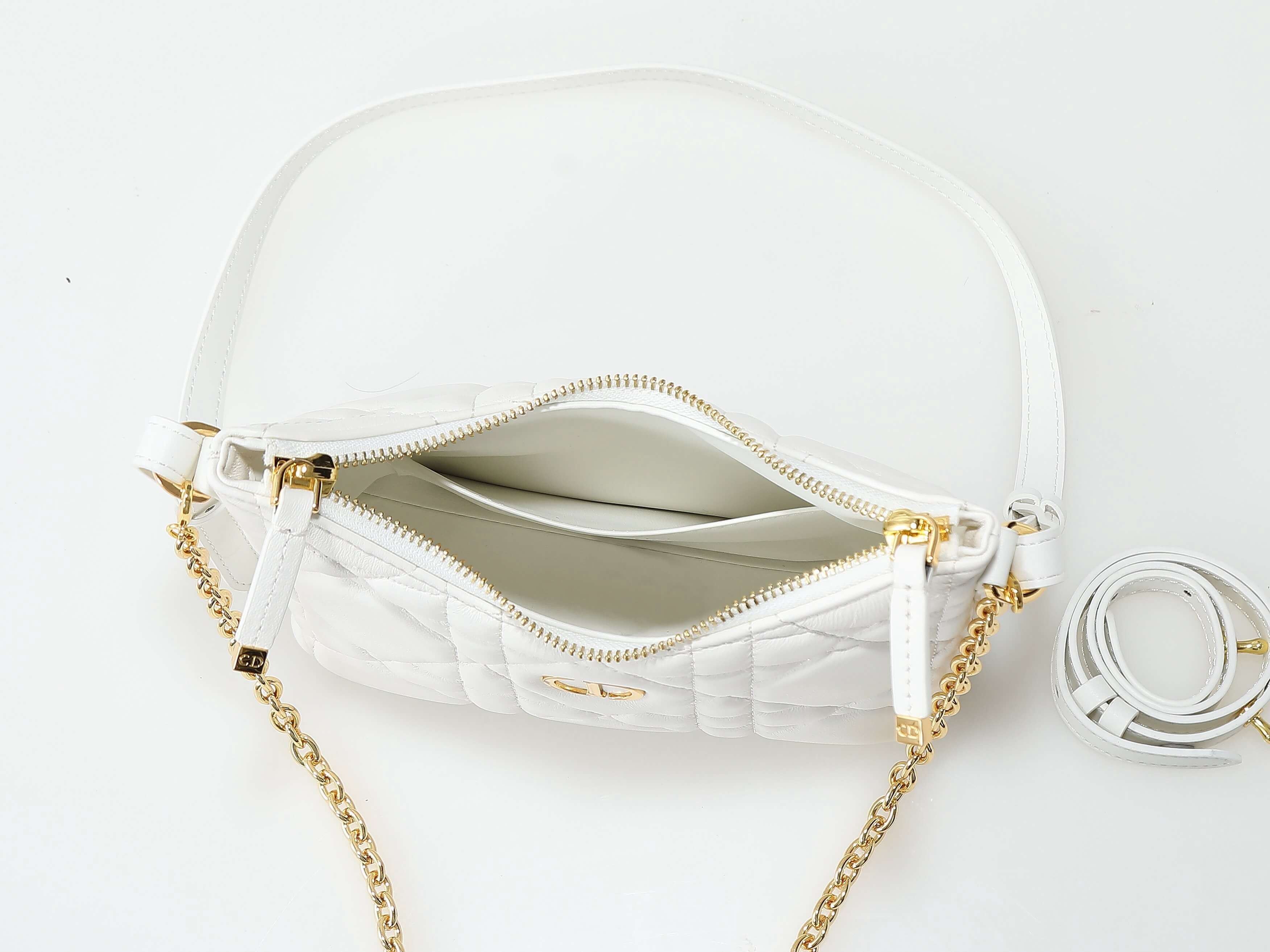 Dior Miss Caro Diorling Mini Bag in Latte Macrocannage Lambskin - Image 3