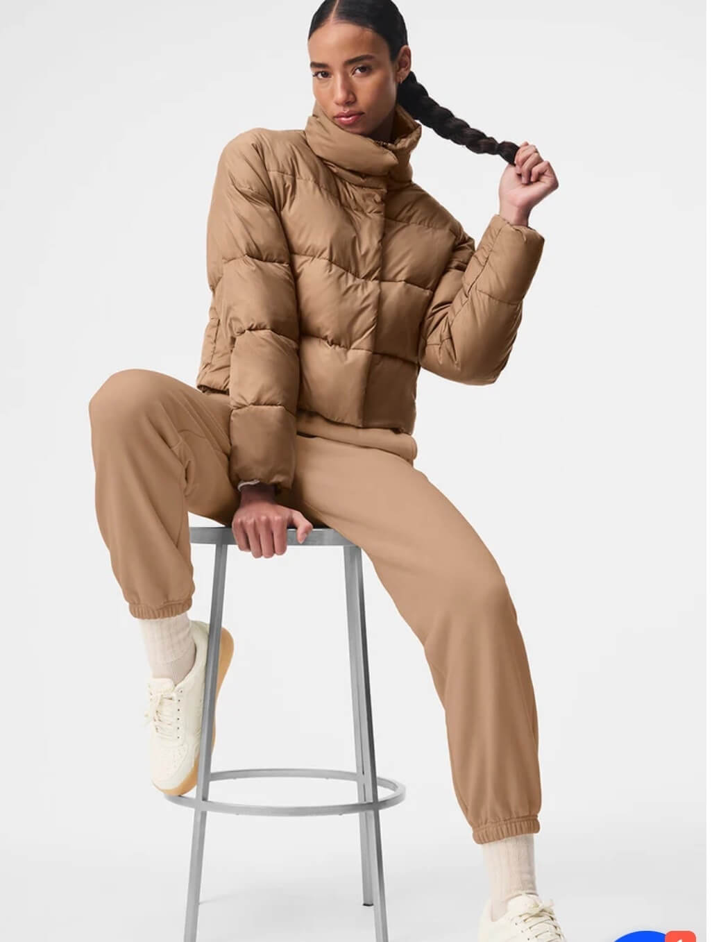 Alo Yoga Cropped Puffer Jacket – Brown - Image 12