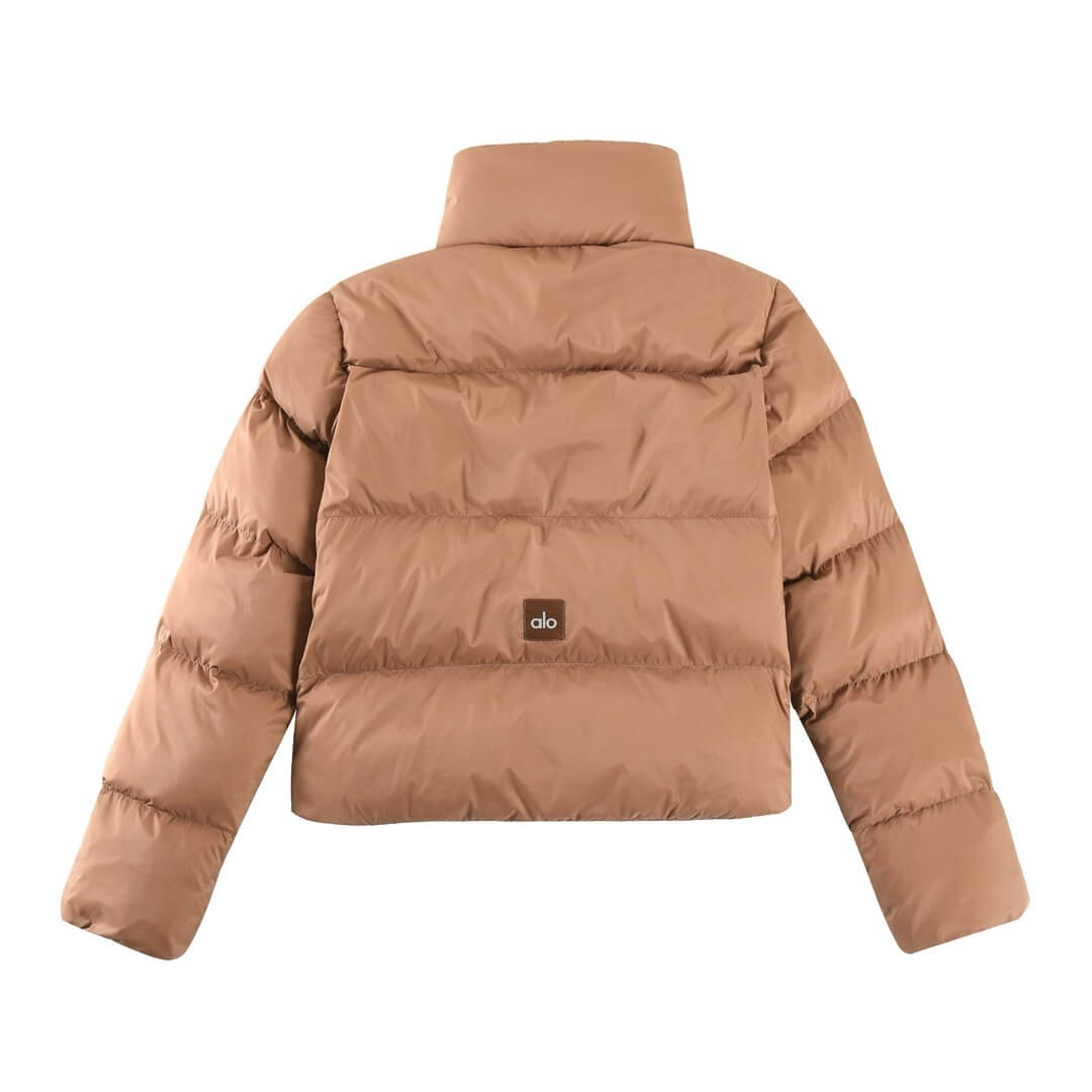 Alo Yoga Cropped Puffer Jacket – Brown - Image 14