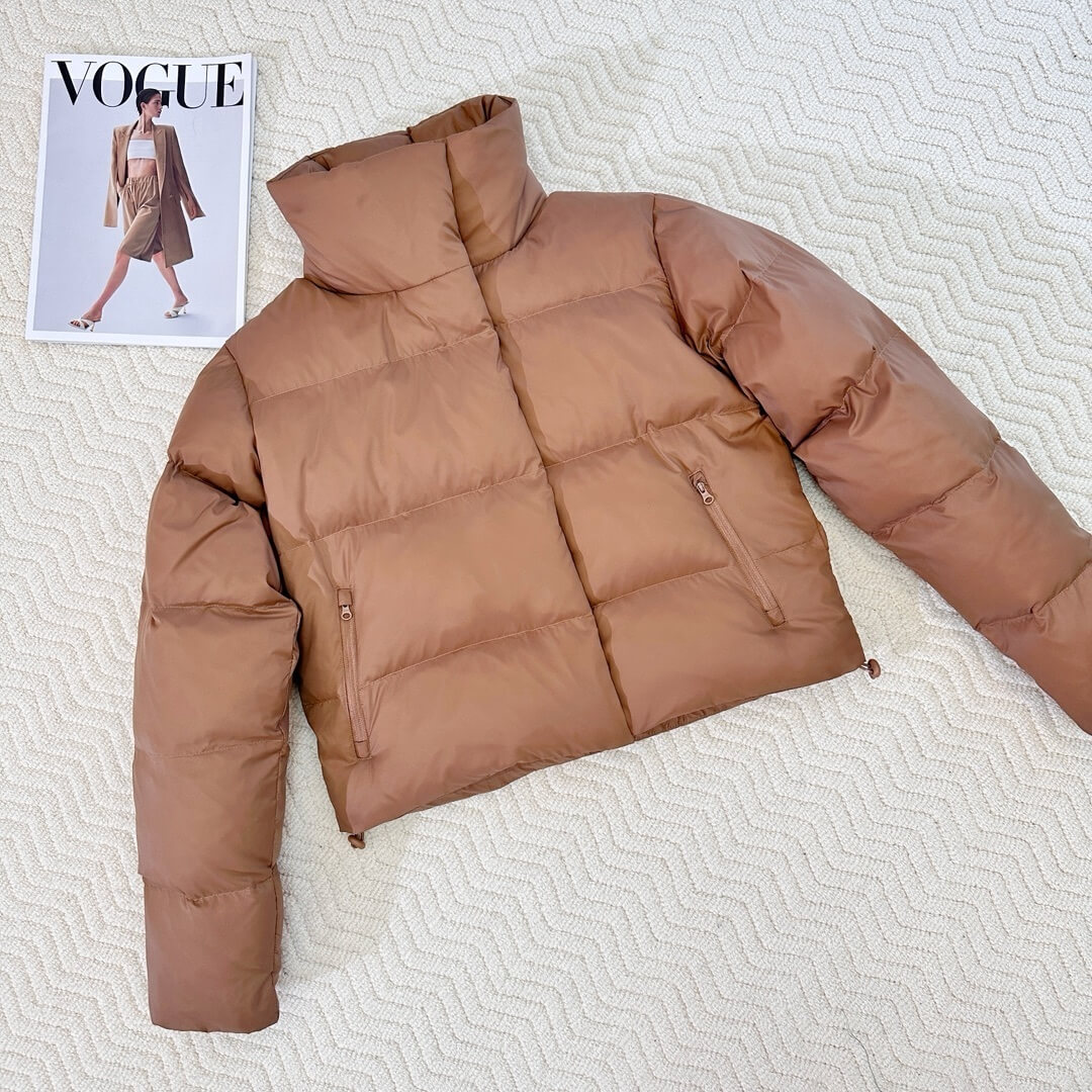 Alo Yoga Cropped Puffer Jacket – Brown - Image 6