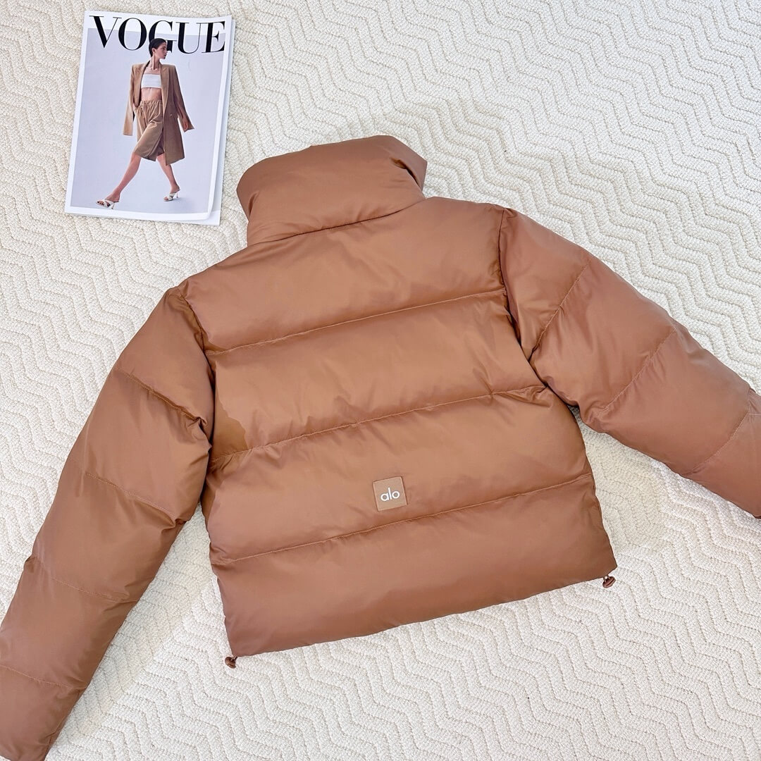 Alo Yoga Cropped Puffer Jacket – Brown - Image 8
