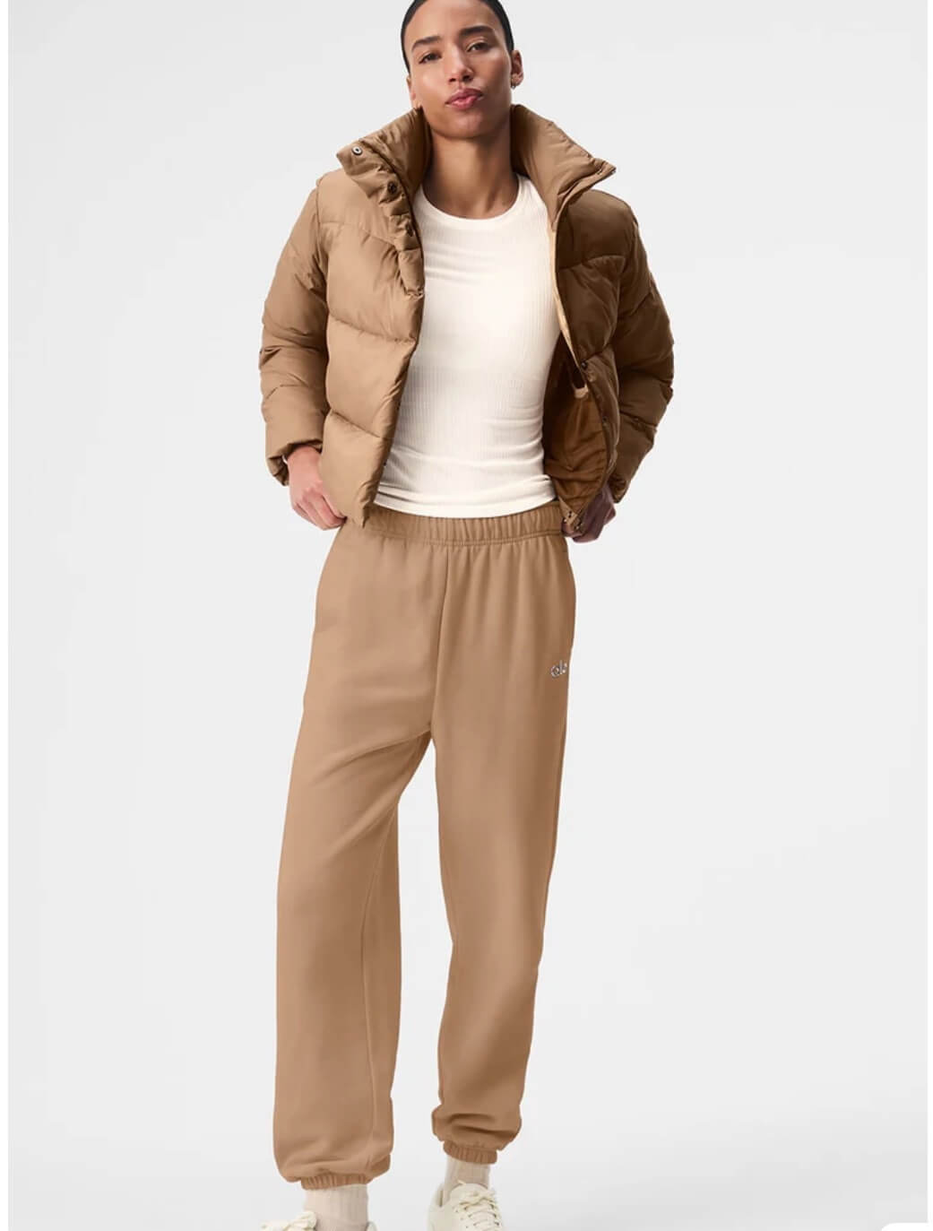 Alo Yoga Cropped Puffer Jacket – Brown - Image 11