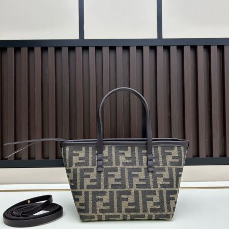 Fendi Roll Mini Handbag – Brown FF Jacquard