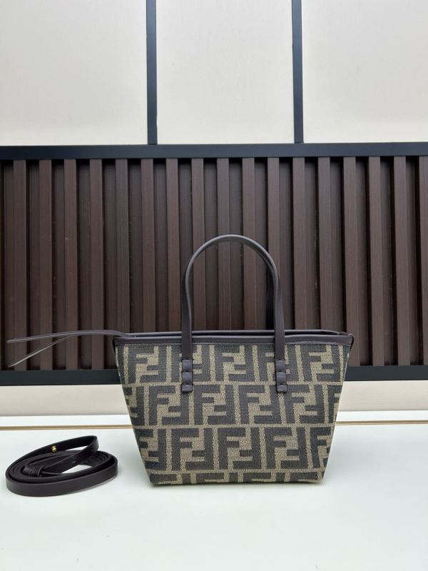 Fendi Roll Mini Handbag – Brown FF Jacquard