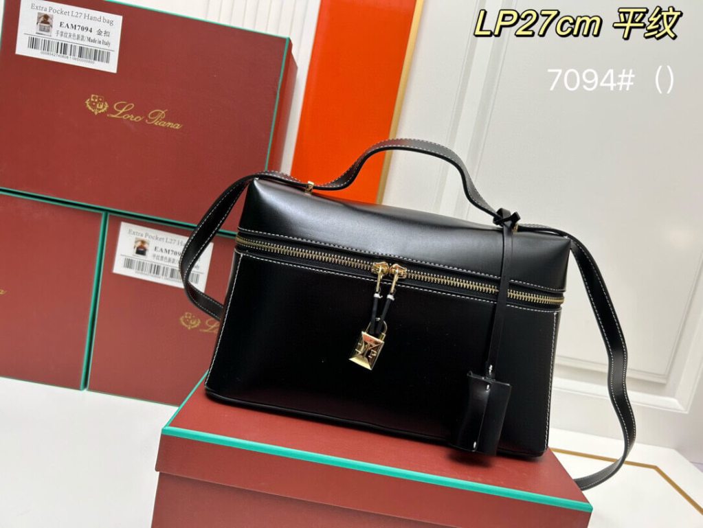 Loro Piana Extra Pocket L27 Handbag – Black