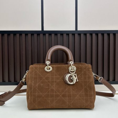 Dior Vintage Lady Medium Bag – Brown Suede