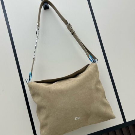 Dior Suede Hobo Shoulder Bag – Brown
