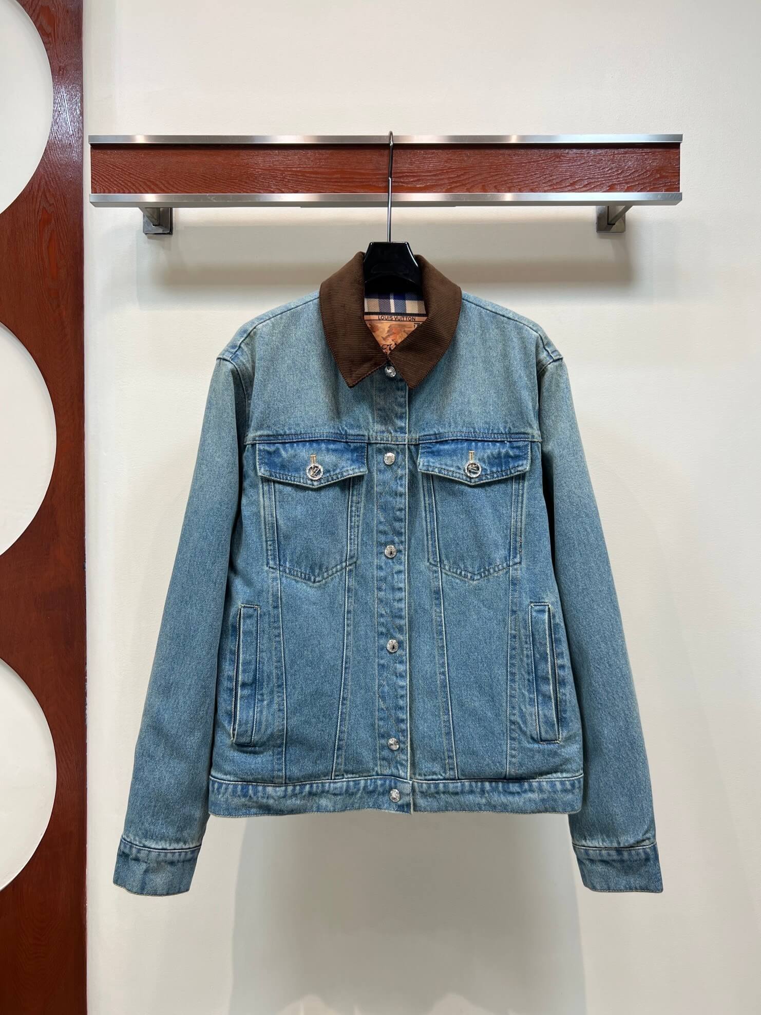 Louis Vuitton Corduroy Collar Denim Jacket – Light Blue