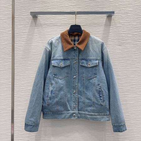 Louis Vuitton Denim Jacket with Corduroy Collar – Light Blue (Reversible)