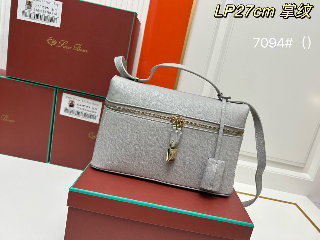 Loro Piana Extra Pocket L27 Handbag – Grey - Image 6