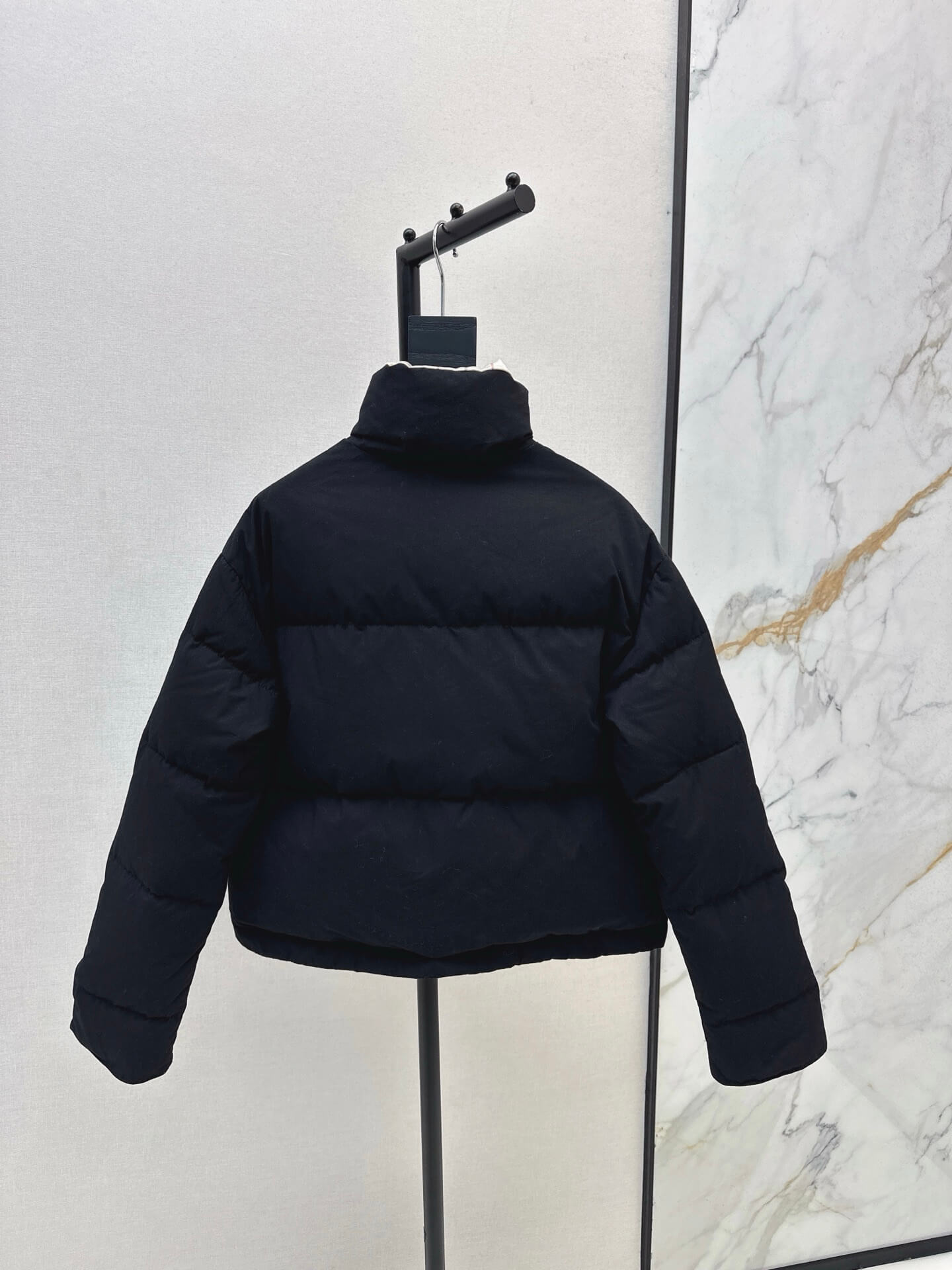 Loro Piana Cropped Puffer Women’s Down Jacket – Black - Image 7