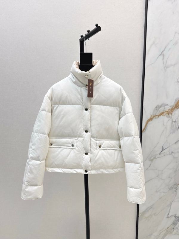 Loro Piana Jiama Cropped Puffer Women’s Down Jacket – White