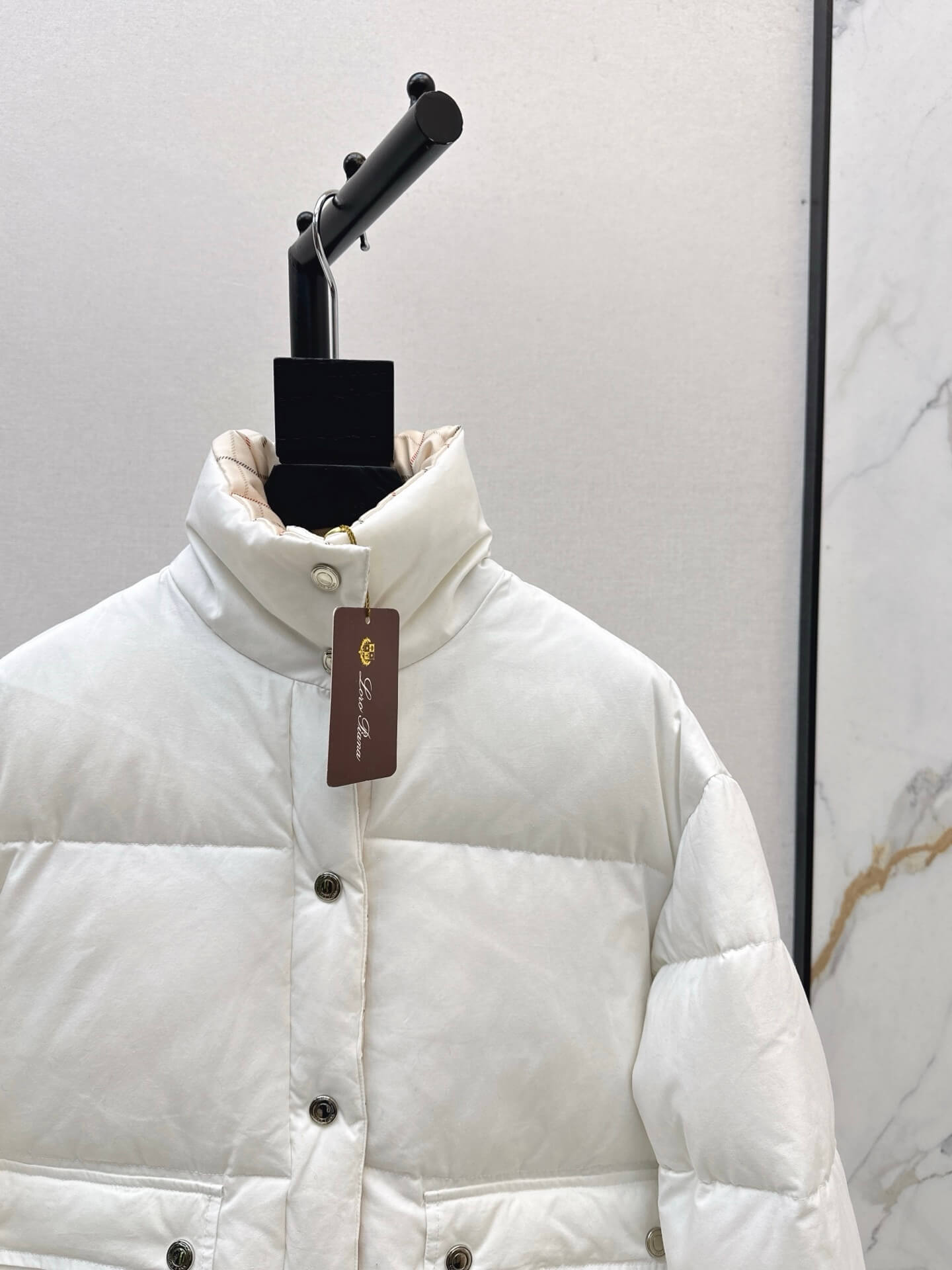 Loro Piana Jiama Cropped Puffer Women’s Down Jacket – White - Image 4