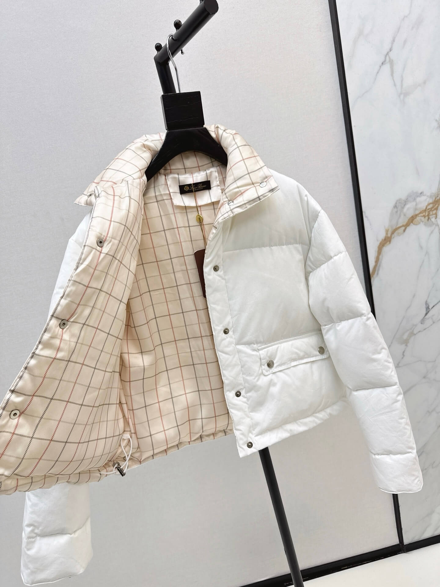 Loro Piana Jiama Cropped Puffer Women’s Down Jacket – White - Image 5