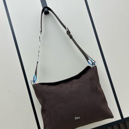 Dior D-Journey Suede Shoulder Bag – Brown