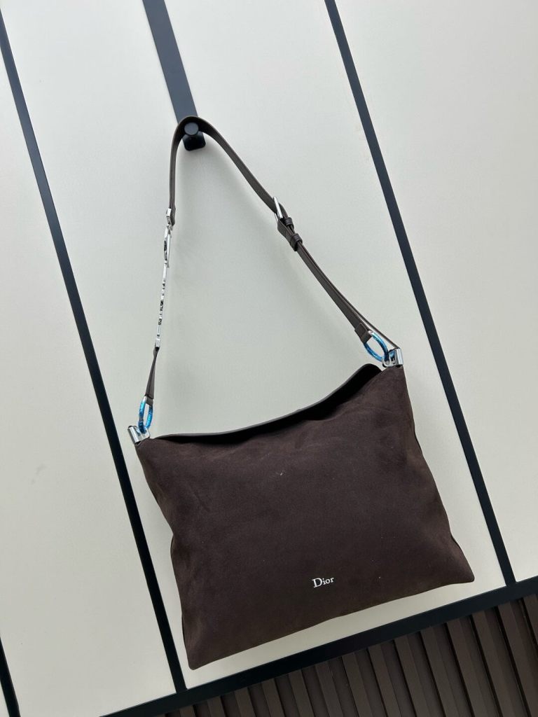Dior D-Journey Suede Shoulder Bag – Brown