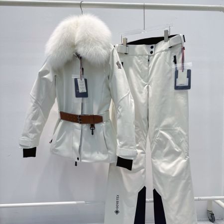 Moncler Grenoble Laplance GORE-TEX Shearling-Trimmed Ski Jacket & Ski Pants – White